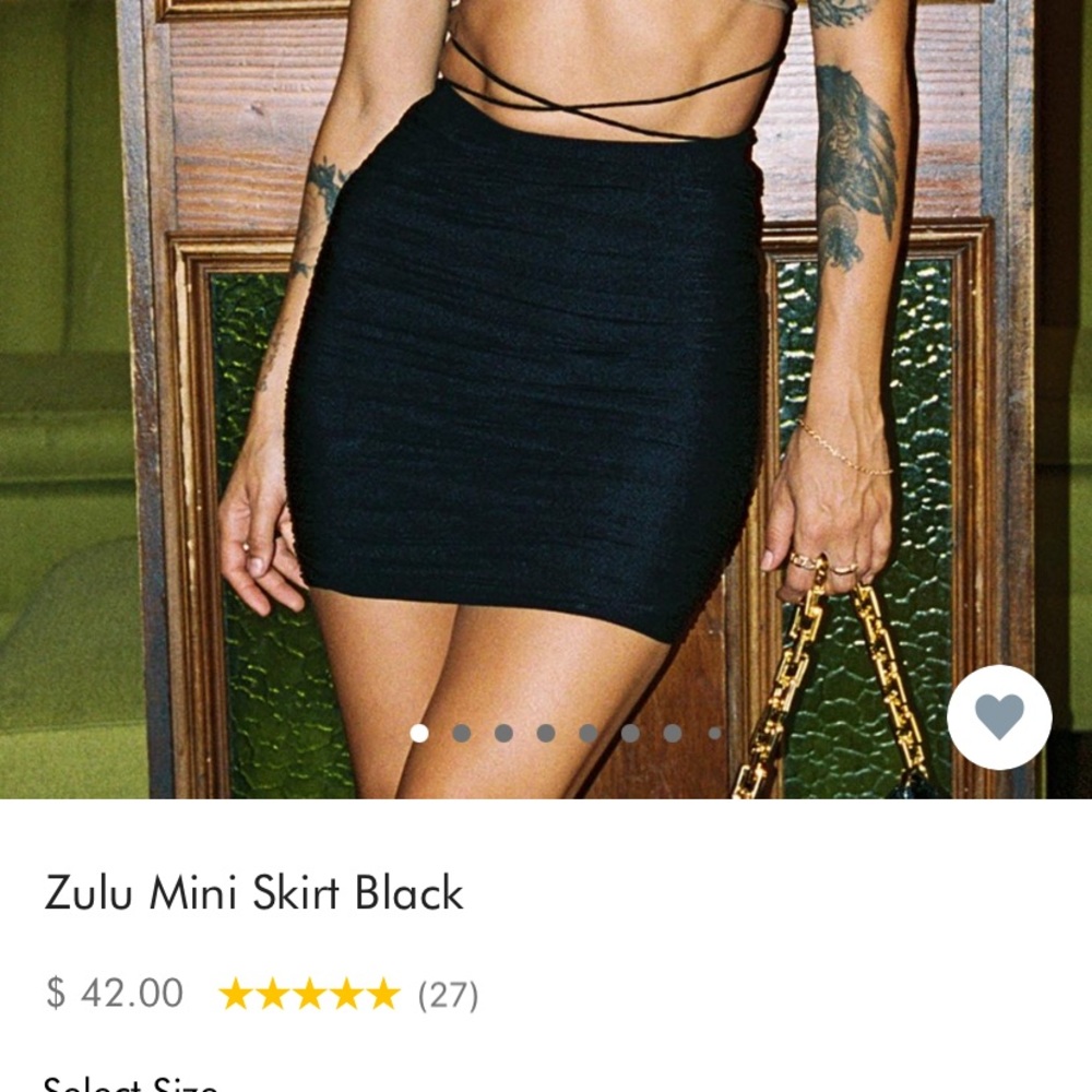 zulu mini skirt black
